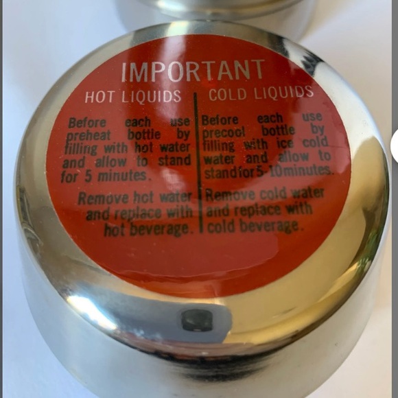 THERMOS VTG Uno-Vac Stainless Steel Vacuum Bottle 1 Qt. WOB UNBREAKABLE CUP TOP - Picture 15 of 16